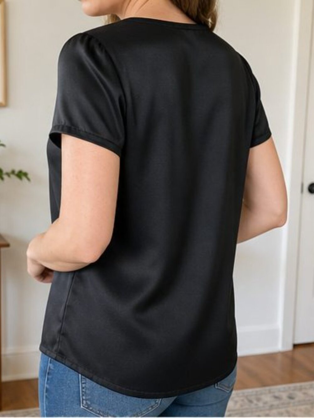 Black Ruffle Blouse - Picture 3 of 6